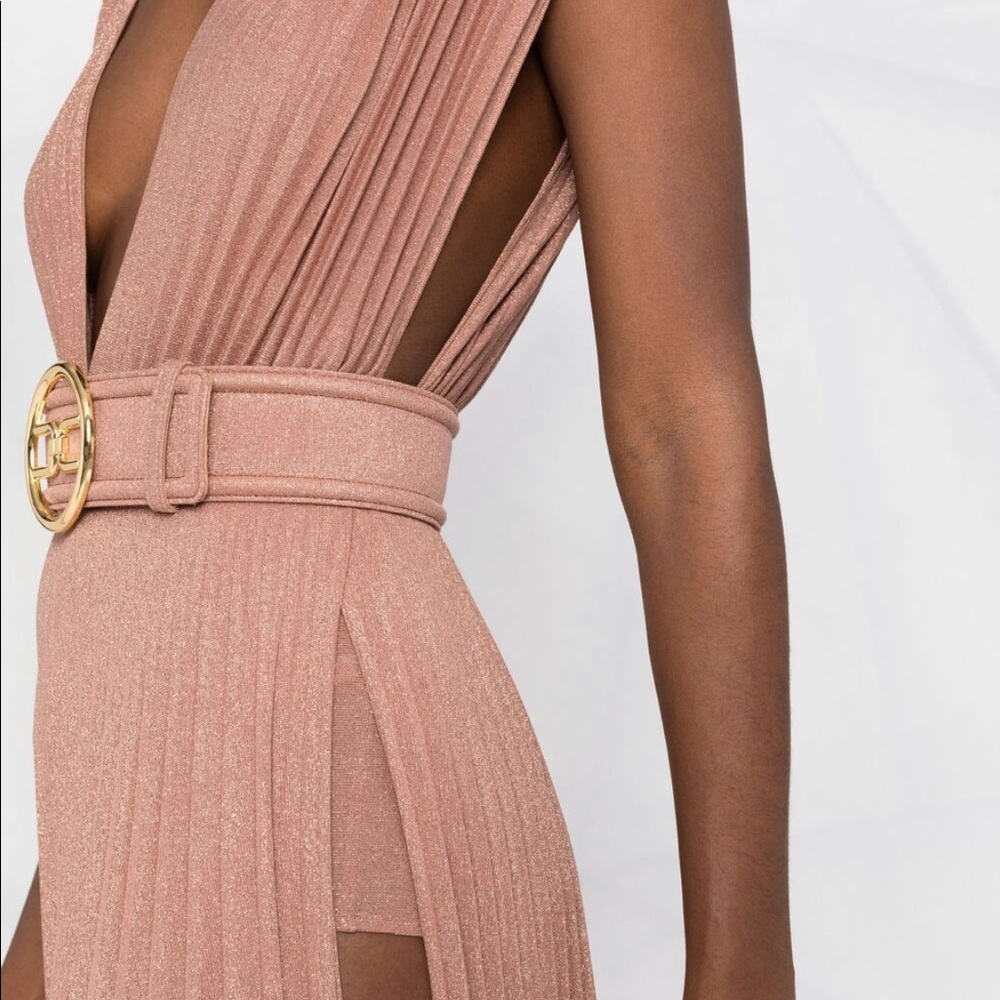 Elizabetta Franchi Long Pleated Dress